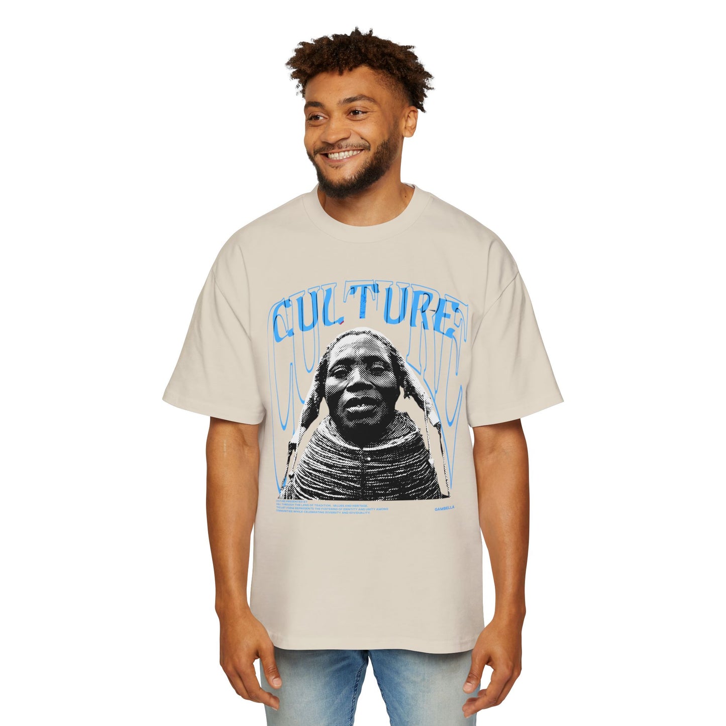 Men's Heavy Oversized Culture Tee - Bold Graphic Design