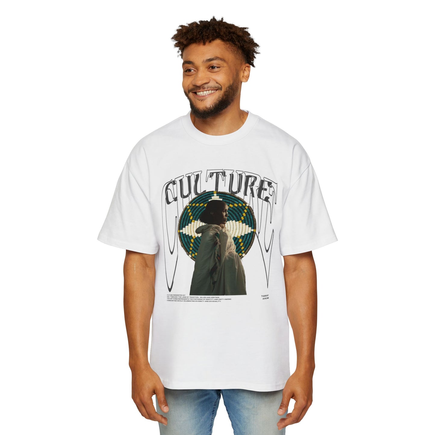 Men's Heavy Oversized Culture Tee - Bold Graphic Design