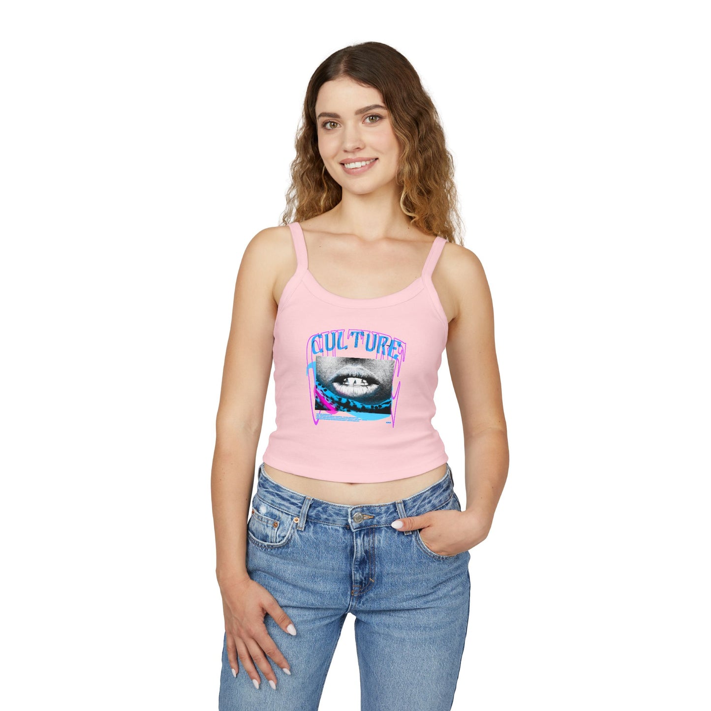Trendy Culture Graphic Spaghetti Strap Tank Top for Women