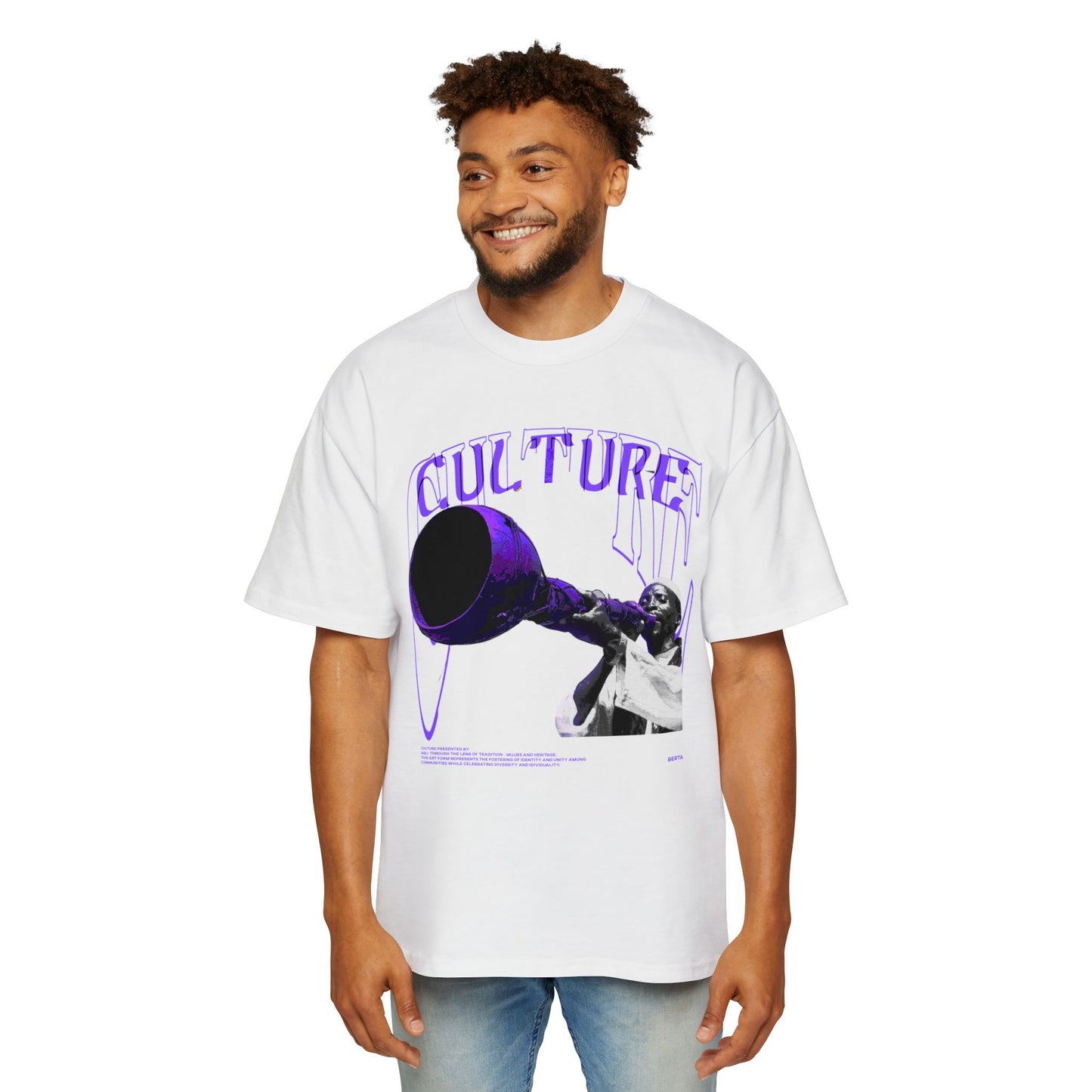 Men's Heavy Oversized Culture Tee - Bold Graphic Design