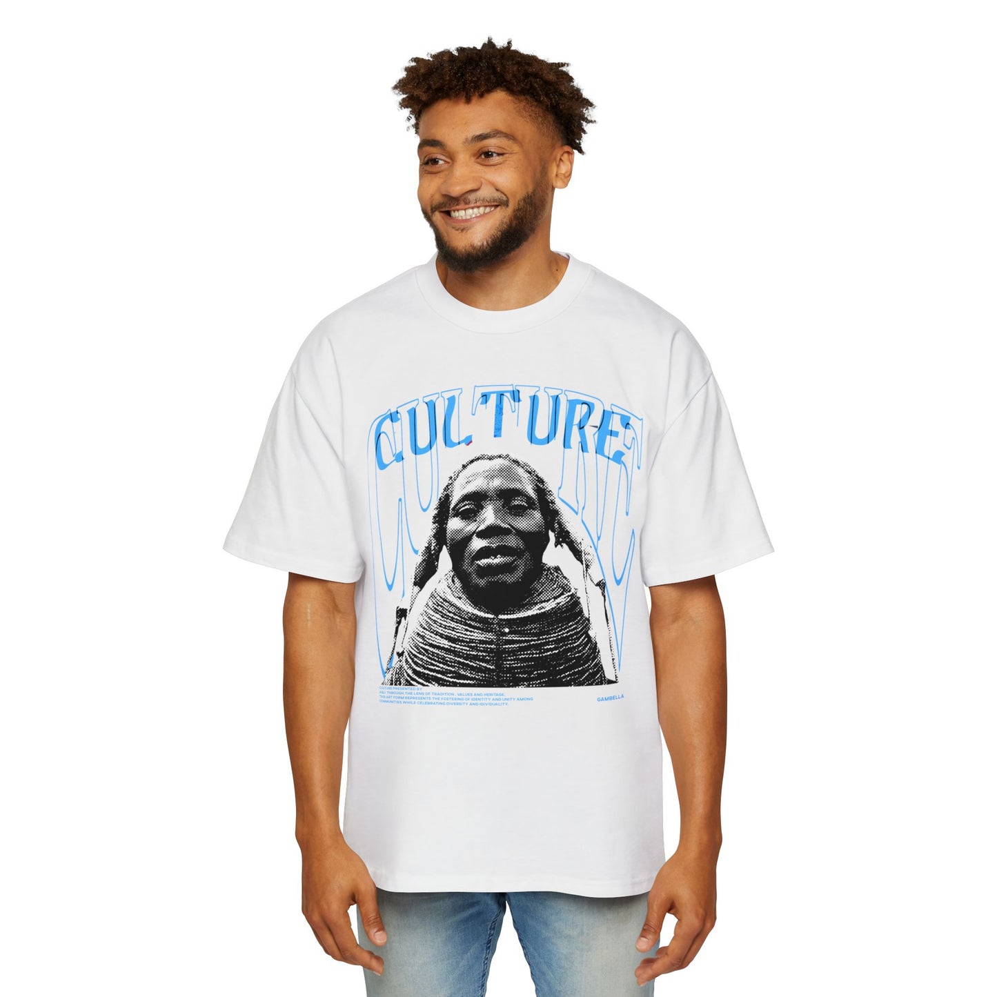 Men's Heavy Oversized Culture Tee - Bold Graphic Design