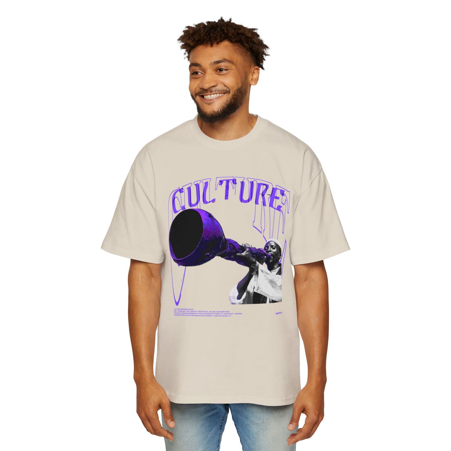Men's Heavy Oversized Culture Tee - Bold Graphic Design