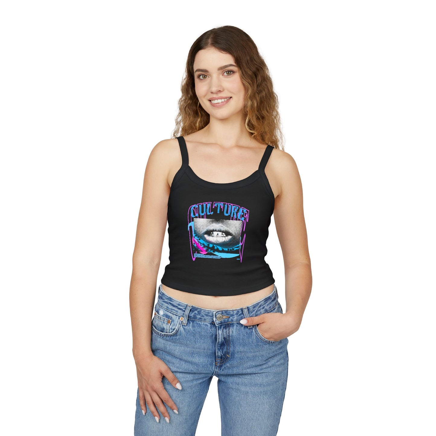 Trendy Culture Graphic Spaghetti Strap Tank Top for Women