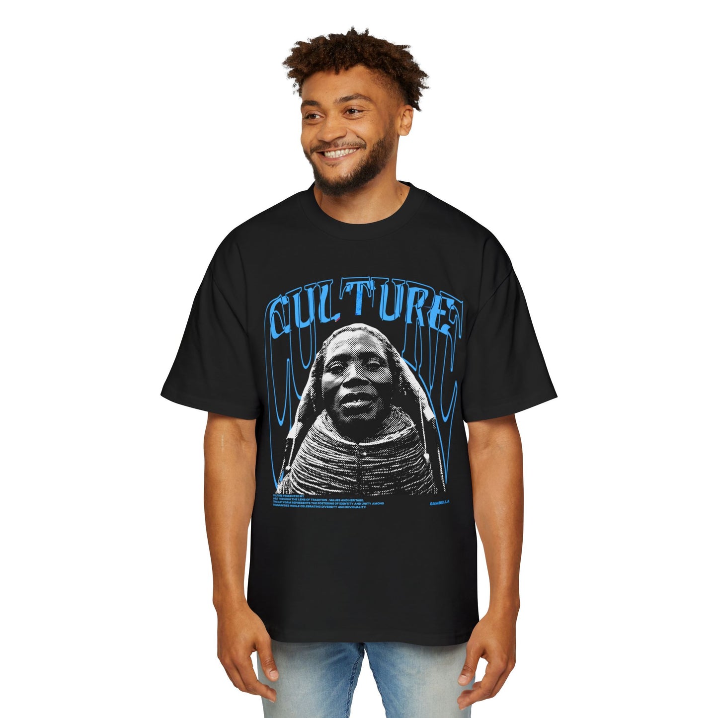 Men's Heavy Oversized Culture Tee - Bold Graphic Design